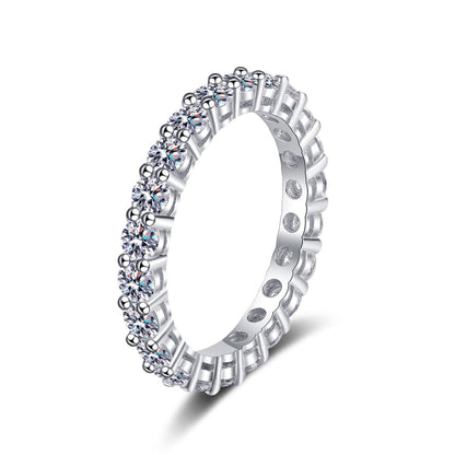 [Super CiCi]LUXURIOUS 2.2 CARAT FULL ETERNITY MOISSANITE RING
