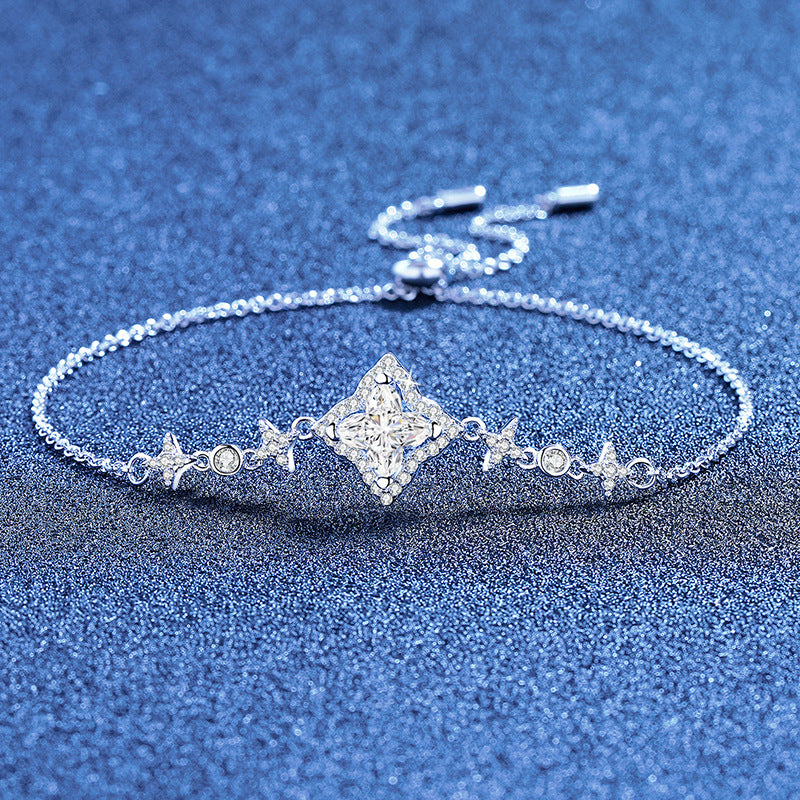 [Super CiCi]MARQUISE-CLOVER MOISSANITE BRACELET