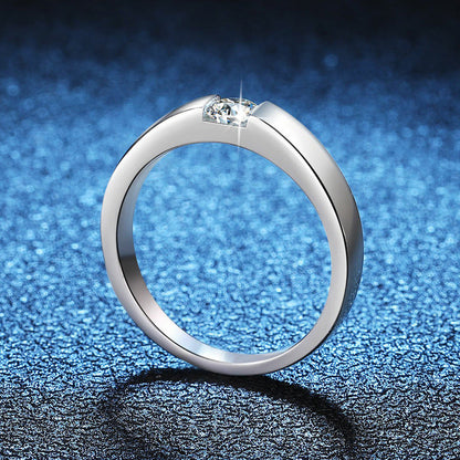 [Super CiCi]SLEEK MINIMALIST COUPLE'S MOISSANITE RING