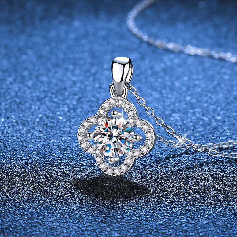 [Super CiCi]CLASSIC CLOVER MOISSANITE PENDANT NECKLACE