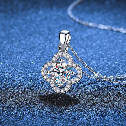 [Super CiCi]CLASSIC CLOVER MOISSANITE PENDANT NECKLACE