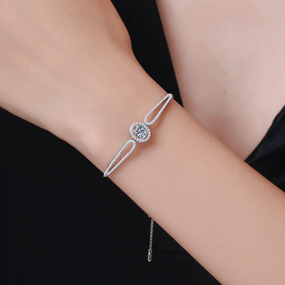 [Super CiCi]"PIGEON'S EGG" TEARDROP MOISSANITE BRACELET