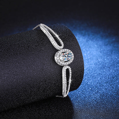 [Super CiCi]"PIGEON'S EGG" TEARDROP MOISSANITE BRACELET