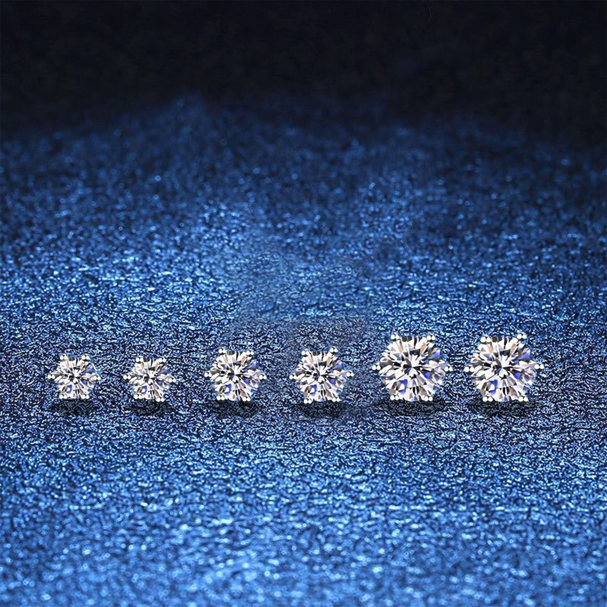 [Super CiCi]SIX-PRONG MOISSANITE EARRINGS