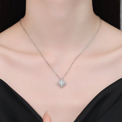 [Super CiCi]STAR-CLOVER MOISSANITE NECKLACE