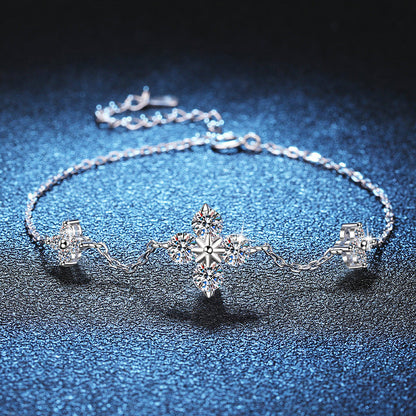 [Super CiCi]CLOVER LUCKY CHARM MOISSANITE BRACELET