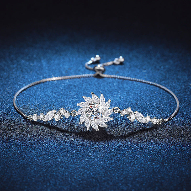[Super CiCi]RADIANT SUNFLOWER MOISSANITE BRACELET