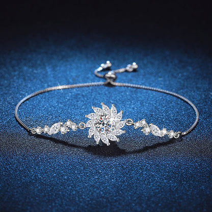 [Super CiCi]RADIANT SUNFLOWER MOISSANITE BRACELET