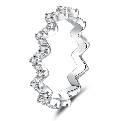 [Super CiCi]CHIC WAVY MOISSANITE ETERNITY RING