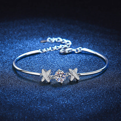 [Super CiCi]ELEGANT BOW-KNOT MOISSANITE BRACELET