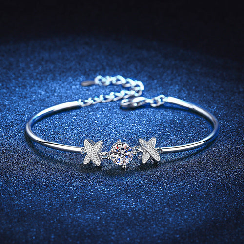 [Super CiCi]ELEGANT BOW-KNOT MOISSANITE BRACELET