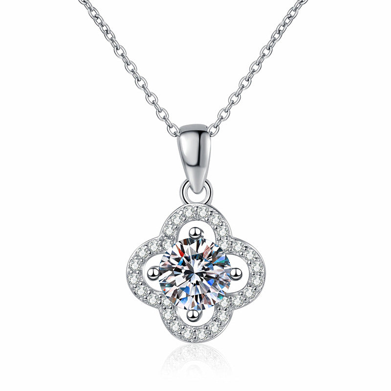 [Super CiCi]CLASSIC CLOVER MOISSANITE PENDANT NECKLACE