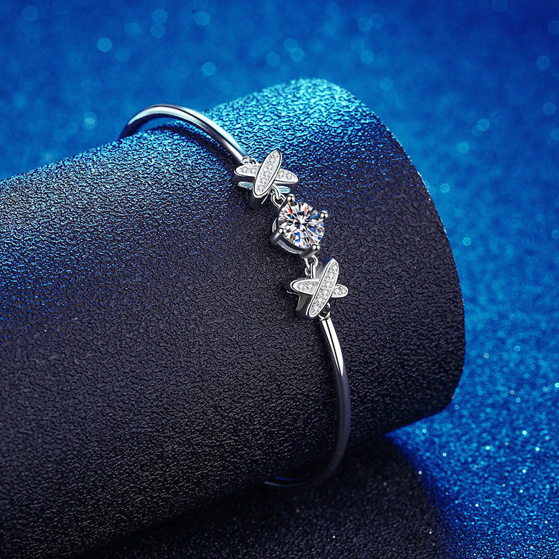 [Super CiCi]ELEGANT BOW-KNOT MOISSANITE BRACELET