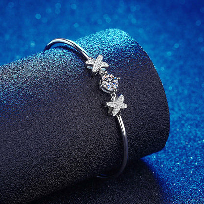 [Super CiCi]ELEGANT BOW-KNOT MOISSANITE BRACELET