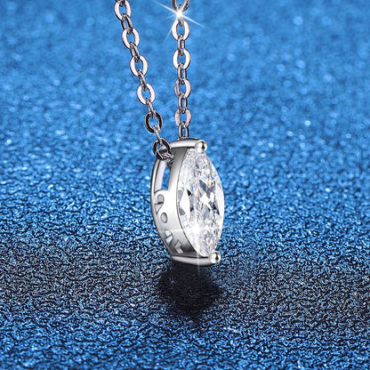 [Super CiCi]SOPHISTICATED MARQUISE-CUT MOISSANITE PENDANT NECKLACE