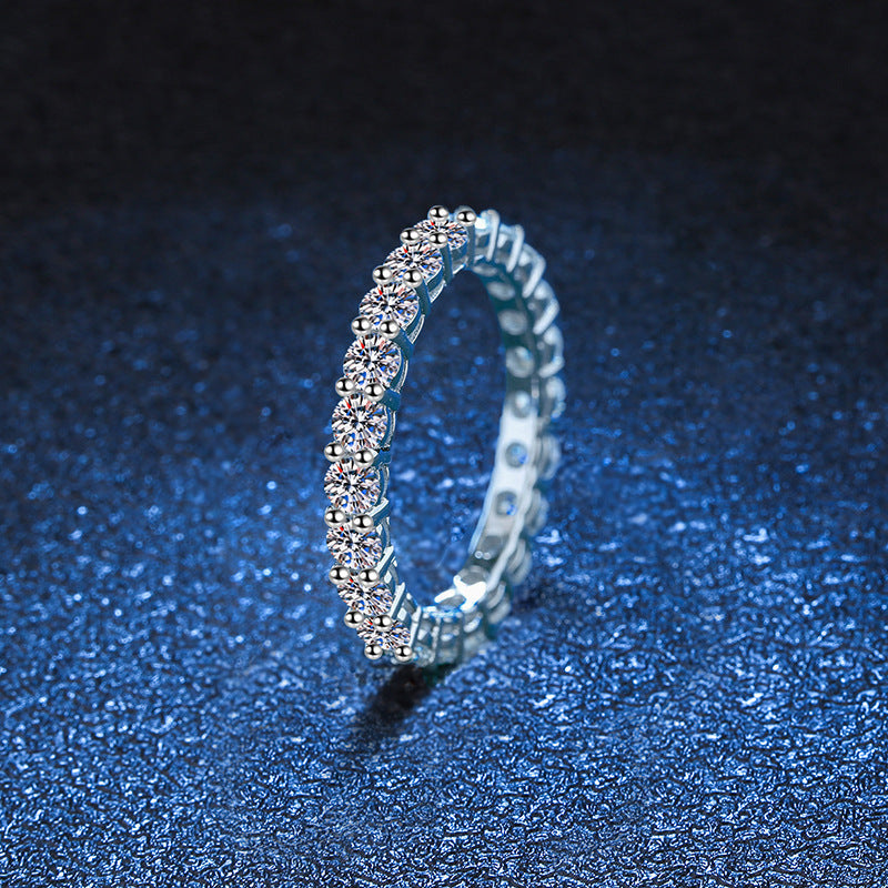 [Super CiCi]LUXURIOUS 2.2 CARAT FULL ETERNITY MOISSANITE RING