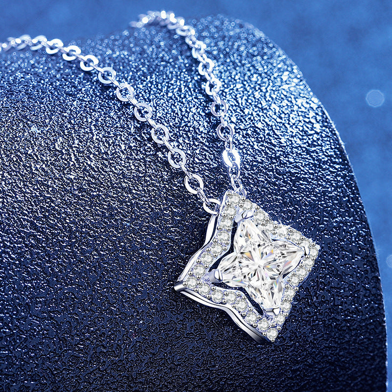 [Super CiCi]STAR-CLOVER MOISSANITE NECKLACE