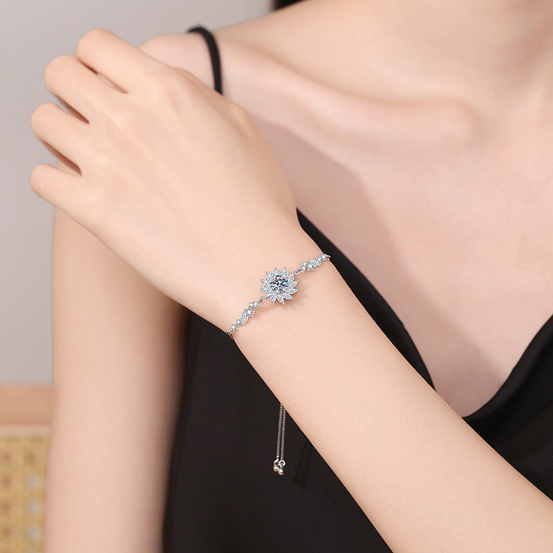 [Super CiCi]RADIANT SUNFLOWER MOISSANITE BRACELET