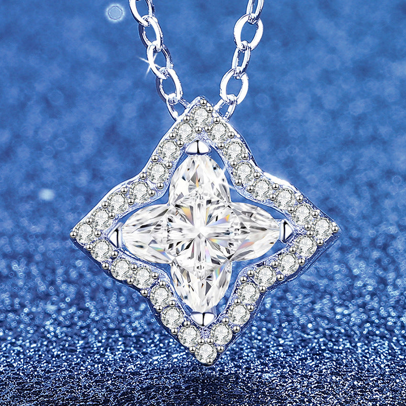 [Super CiCi]STAR-CLOVER MOISSANITE NECKLACE