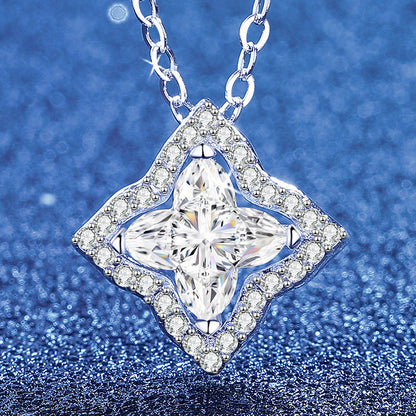 [Super CiCi]STAR-CLOVER MOISSANITE NECKLACE