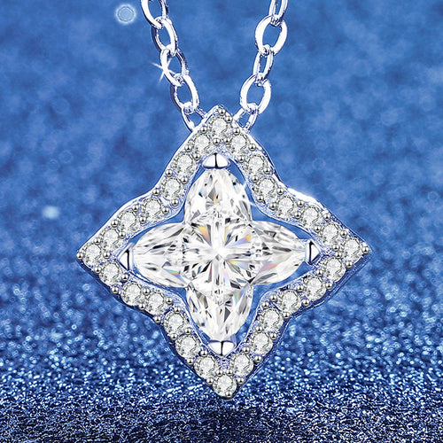 [Super CiCi]STAR-CLOVER MOISSANITE NECKLACE