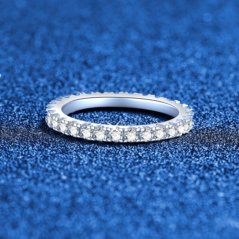 [Super CiCi]DAINTY 0.87CT FULL ETERNITY MOISSANITE RING