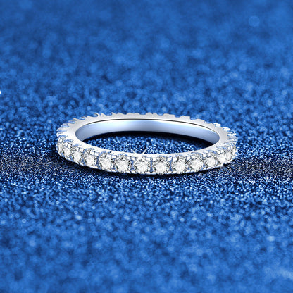 [Super CiCi]DAINTY 0.87CT FULL ETERNITY MOISSANITE RING