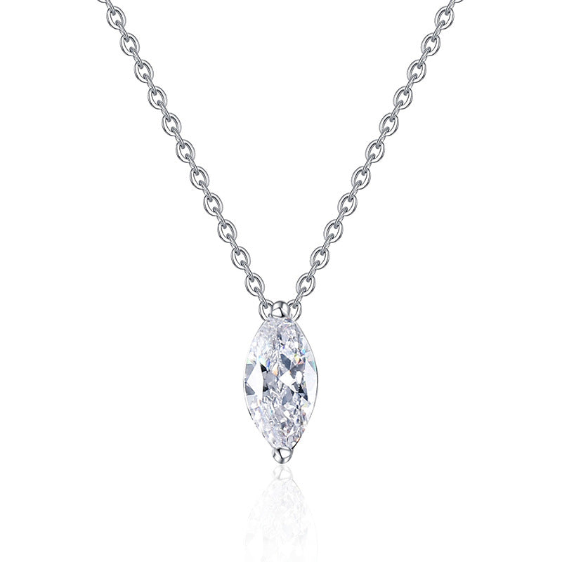 [Super CiCi]SOPHISTICATED MARQUISE-CUT MOISSANITE PENDANT NECKLACE