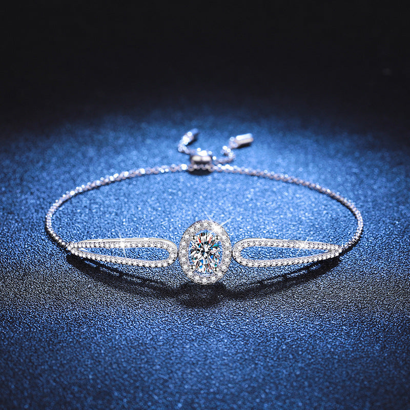 [Super CiCi]"PIGEON'S EGG" TEARDROP MOISSANITE BRACELET