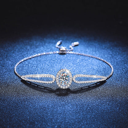 [Super CiCi]"PIGEON'S EGG" TEARDROP MOISSANITE BRACELET