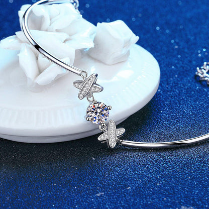 [Super CiCi]ELEGANT BOW-KNOT MOISSANITE BRACELET