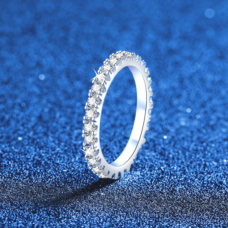 [Super CiCi]DAINTY 0.87CT FULL ETERNITY MOISSANITE RING