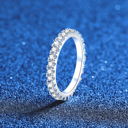[Super CiCi]DAINTY 0.87CT FULL ETERNITY MOISSANITE RING