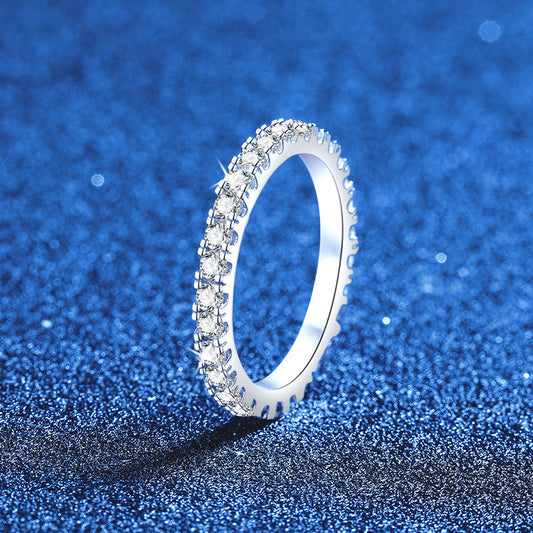 [Super CiCi]DAINTY 0.87CT FULL ETERNITY MOISSANITE RING