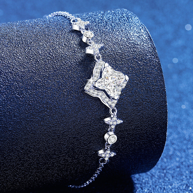 [Super CiCi]MARQUISE-CLOVER MOISSANITE BRACELET