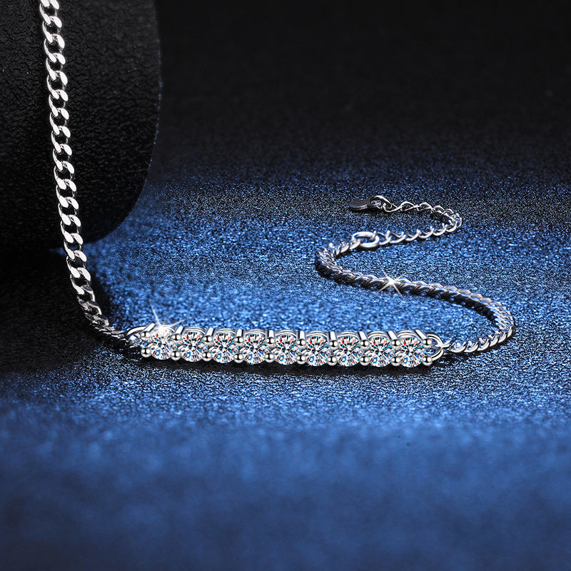 [Super CiCi]SMILING CURVE MOISSANITE BRACELET