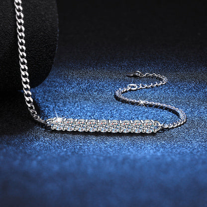 [Super CiCi]SMILING CURVE MOISSANITE BRACELET