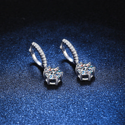 [Super CiCi]CLASSIC 6-PRONG MOISSANITE DROP EARRINGS