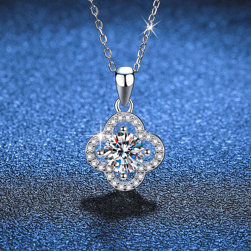 [Super CiCi]CLASSIC CLOVER MOISSANITE PENDANT NECKLACE