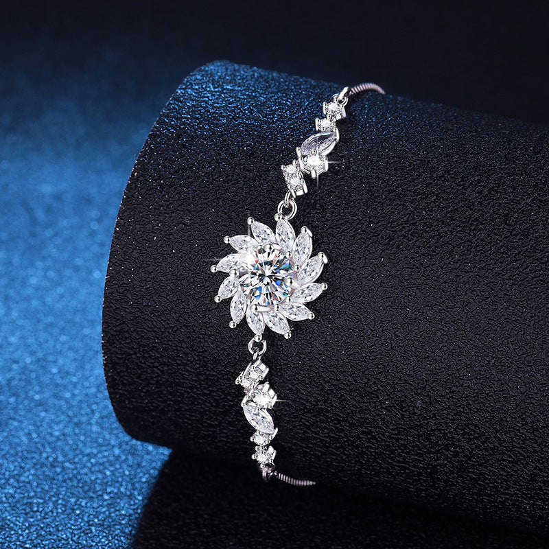 [Super CiCi]RADIANT SUNFLOWER MOISSANITE BRACELET