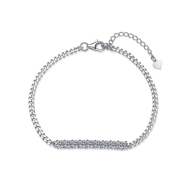 [Super CiCi]SMILING CURVE MOISSANITE BRACELET