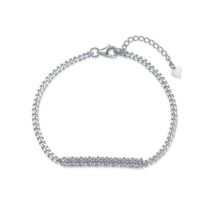[Super CiCi]SMILING CURVE MOISSANITE BRACELET