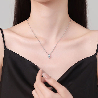 [Super CiCi]SOPHISTICATED MARQUISE-CUT MOISSANITE PENDANT NECKLACE