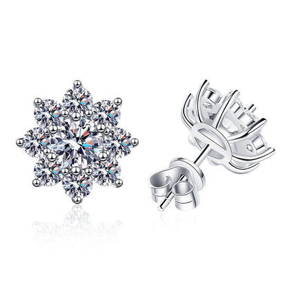 [Super CiCi]RADIANT SUNFLOWER MOISSANITE STUD EARRINGS