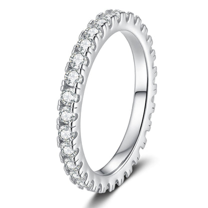 [Super CiCi]DAINTY 0.87CT FULL ETERNITY MOISSANITE RING