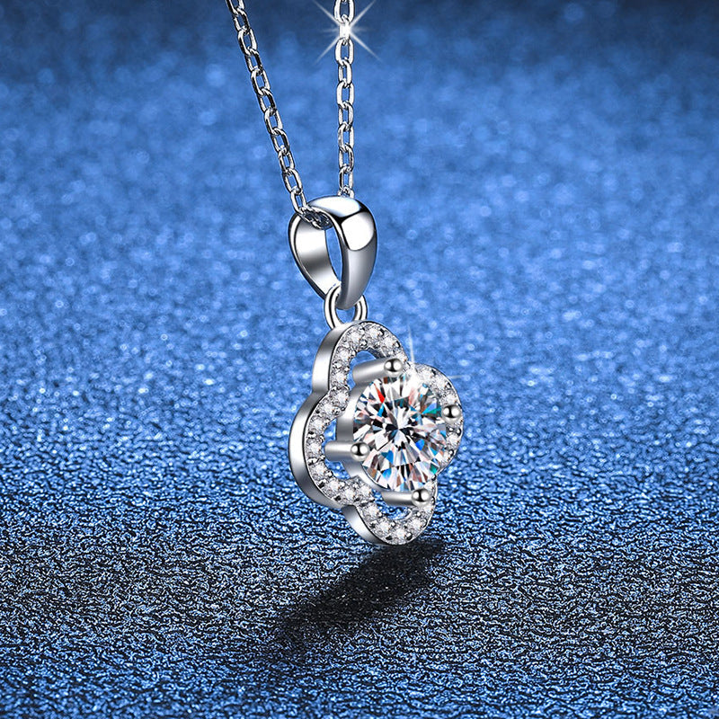 [Super CiCi]CLASSIC CLOVER MOISSANITE PENDANT NECKLACE