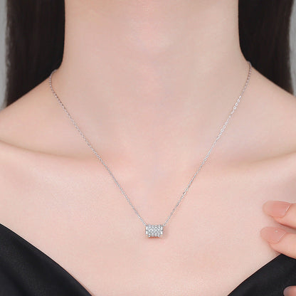 [Super CiCi]FULL-PAVE "HOURGLASS" MOISSANITE NECKLACE