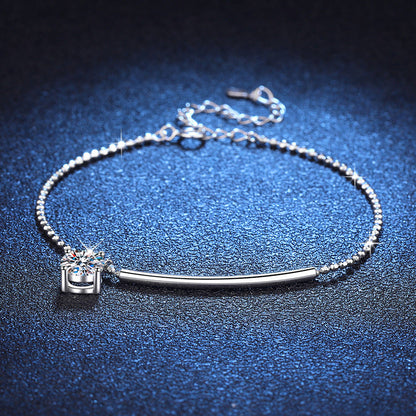 [Super CiCi]ELEGANT HALF-MOON CURVE MOISSANITE BRACELET