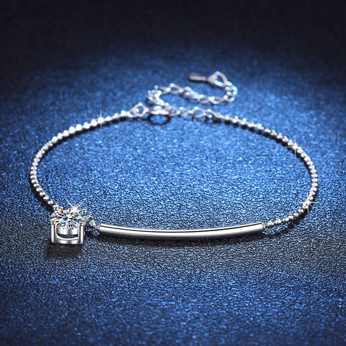 [Super CiCi]ELEGANT HALF-MOON CURVE MOISSANITE BRACELET