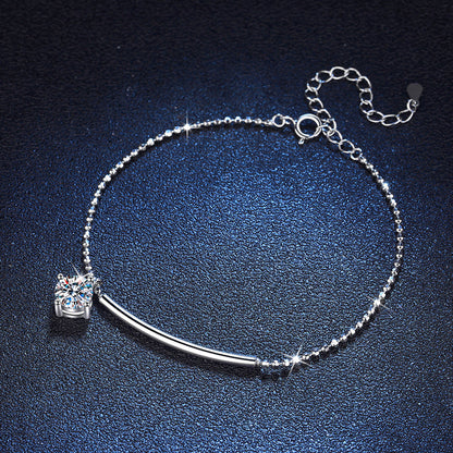 [Super CiCi]ELEGANT HALF-MOON CURVE MOISSANITE BRACELET